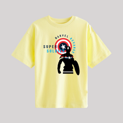 DIGITAL PRINTED IRON MAN JUNIOR YELLOW COLOR BOYS T.SHIRT