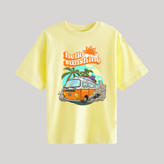 HELLO SUNSHINE PRINTED YELLOW JUNIOR BOYS T.SHIRT
