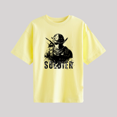 DIGITAL SOLDIER PRINTED YELLOW JUNIOR BOYS T.SHIRT