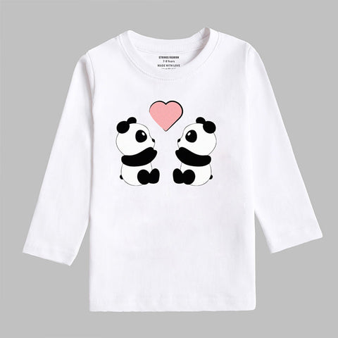PANDA COUPLE SNOW-WHITE GIRLS LONG SLEEVE T-SHIRT