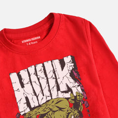 DIGITAL PRINTED HULK FEISTA BOYS LONG SLEEVE T.SHIRT