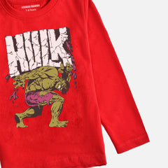 DIGITAL PRINTED HULK FEISTA BOYS LONG SLEEVE T.SHIRT