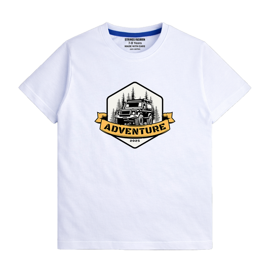 WHITE GRAPHICS ADVENTURE T-SHIRT 1024
