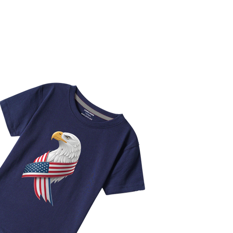 NAVY Graphics USA Flag Eagle T-SHIRT