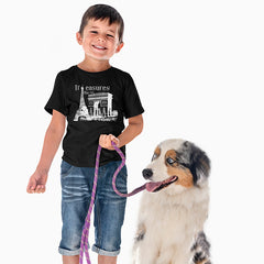 TREASURE PRINTED BLACK JUNIOR BOYS T.SHIRT