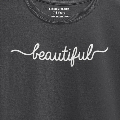 DIGITAL PRINTED BEAUTIFUL BLACK JUNIOR GIRLS T.SHIRT