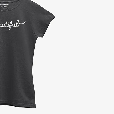 DIGITAL PRINTED BEAUTIFUL BLACK JUNIOR GIRLS T.SHIRT