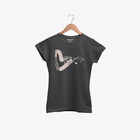 HEART JUNIOR BLACK GIRLS T.SHIRT