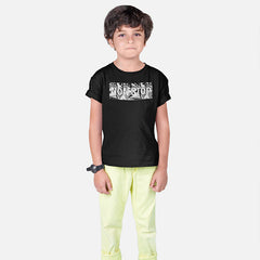DIGITAL NONSTOP PRINTED BLAK JUNIOR BOYS T.SHIRT