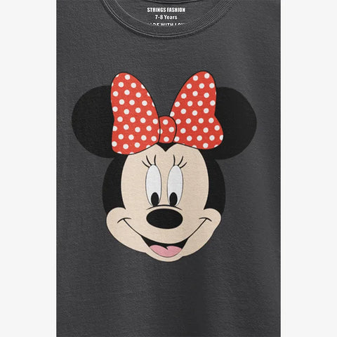MINNIE 2 JUNIOR BLACK GIRLS T.SHIRT