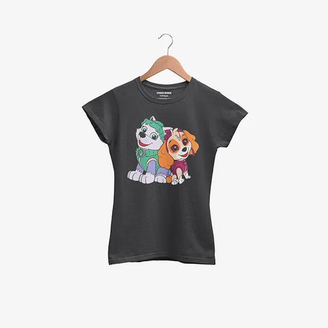 PAW JUNIOR BLACK GIRLS T.SHIRT