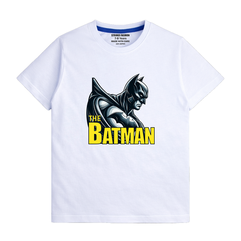 WHITE GRAPHICS BATMAN T-SHIRT