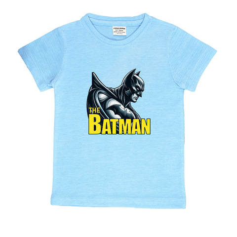 SKY BLUE GRAPHIC T-SHIRT PRINTED BATMAN