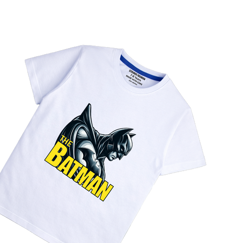 WHITE GRAPHICS BATMAN T-SHIRT