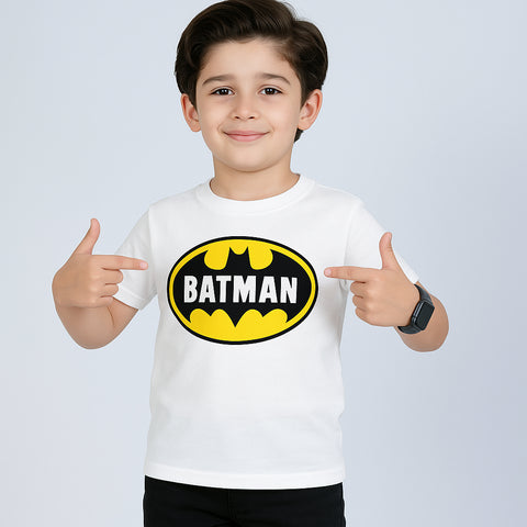 BATMAN JUNIOR WHITE COLOR BOYS T.SHIRT