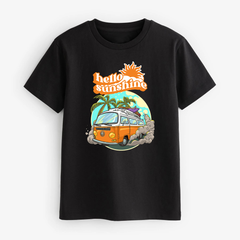HELLO SUNSHINE PRINTED BLACK JUNIOR BOYS T.SHIRT