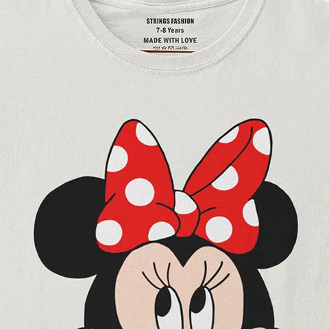 DIGITAL PRINTED MINNIE 2 SNOW WHITE JUNIOR GIRLS T.SHIRT