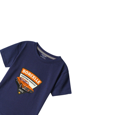 NAVY GRAPHICS BORCELLE T-SHIRT