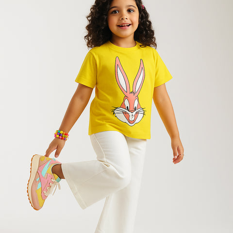 BUG BUN JUNIOR C.YELLOW GIRLS T.SHIRT