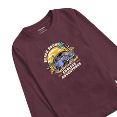 BEACH BOND BURGUNDY BOYS LONG SLEEVE T.SHIRT