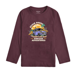 BEACH BOND BURGUNDY BOYS LONG SLEEVE T.SHIRT