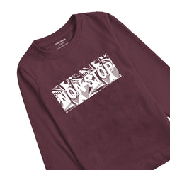 NON STOP BURGUNDY BOYS LONG SLEEVE T.SHIRT