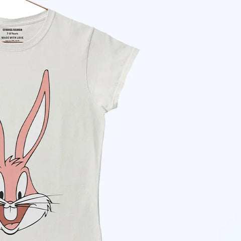 DIGITAL PRINTED BUG BUNNY SNOW WHITE JUNIOR GIRLS T.SHIRT