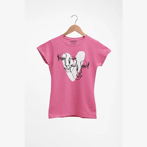 HEART JUNIOR PINK GIRLS T.SHIRT