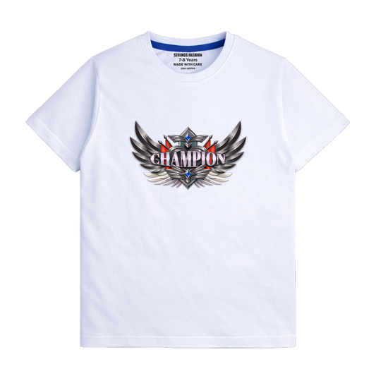 WHITE GRAPHICS CHAMPION T-SHIRT 1024
