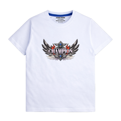 WHITE GRAPHICS CHAMPION T-SHIRT