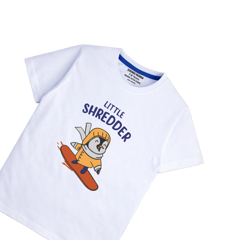WHITE GRAPHICS SHERDDER T-SHIRT