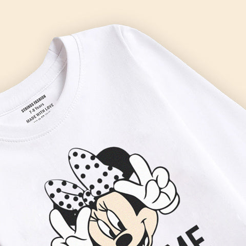 DIGITAL PRINTED STAY AWESOME SNOW-WHITE GIRLS LONG SLEEVE T.SHIRT