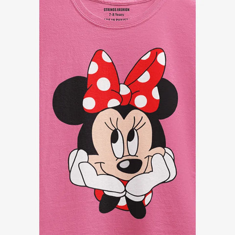 MINNIE JUNIOR PINK GIRLS T.SHIRT
