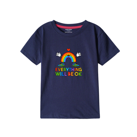 EVERY THING NAVY PRINTED BOYS T.SHIRT