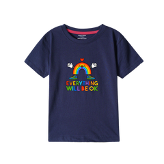 EVERY THING NAVY PRINTED BOYS T.SHIRT