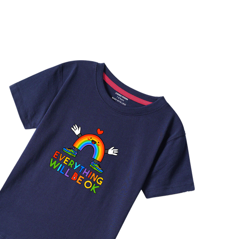 EVERY THING NAVY PRINTED BOYS T.SHIRT