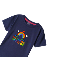 EVERY THING NAVY PRINTED BOYS T.SHIRT
