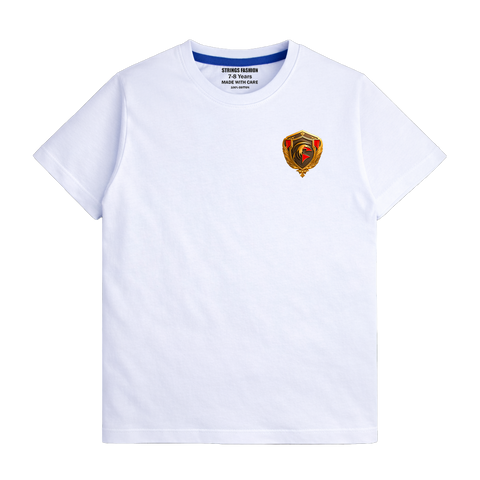 WHITE GRAPHICS FALCON BADGE T-SHIRT