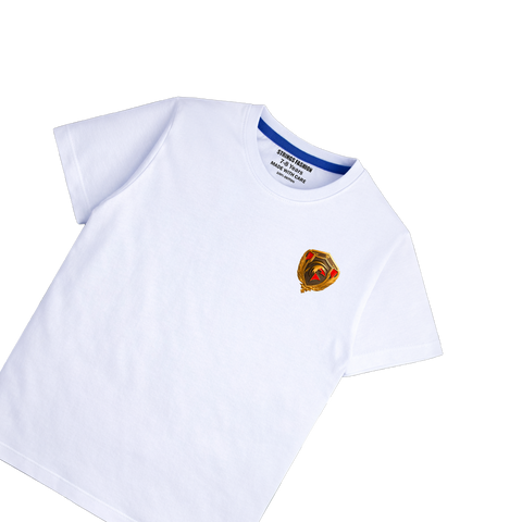 WHITE GRAPHICS FALCON BADGE T-SHIRT