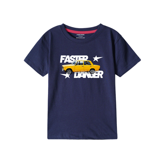 FASTER CAR NAVY PRINTED BOYS T.SHIRT 2000
