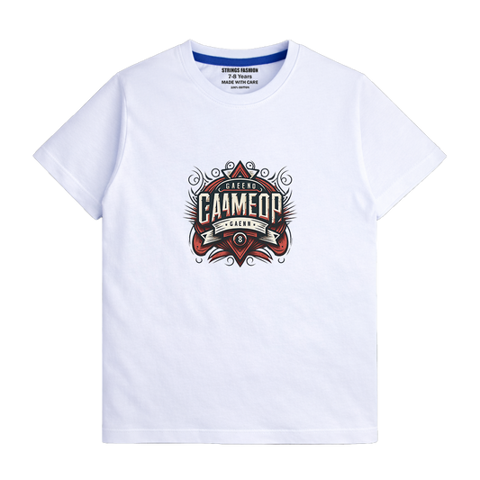 WHITE GRAPHICS GAMLER T-SHIRT 1024