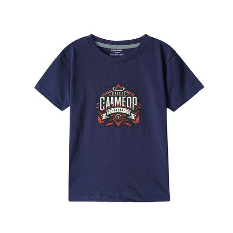 NAVY GRAPHICS GAMLER T-SHIRT