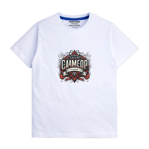 WHITE GRAPHICS GAMLER T-SHIRT