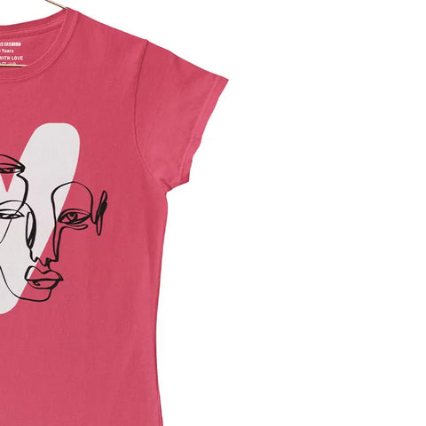 HEART CALIGRAPHY PARADISE PINK JUNIOR GIRLS T-SHIRT