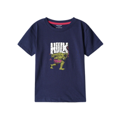 HULK NAVY PRINTED BOYS T.SHIRT