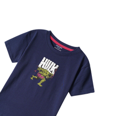 HULK NAVY PRINTED BOYS T.SHIRT