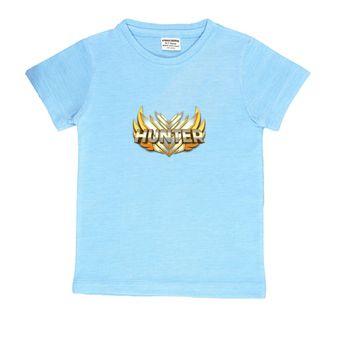 SKY BLUE T-SHIRT PRINTED HUNTER