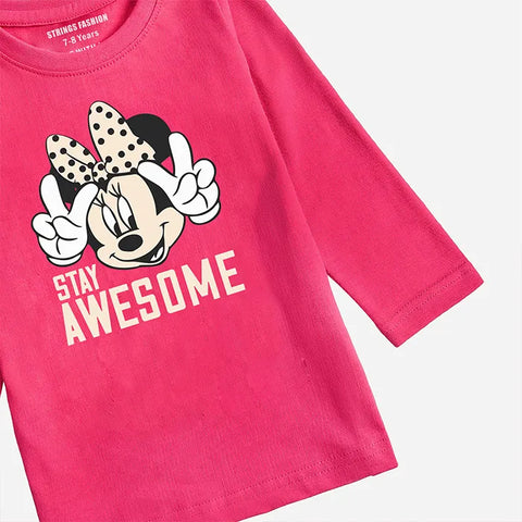 STAY AWESOME PARADISE PINK GIRLS LONG SLEEVE T.SHIRT