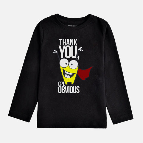 DIGITAL PRINTED OBVIOUS JET BLACK BOYS LONG SLEEVE T.SHIRT