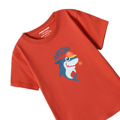 JAWSOME PRINTED RED JUNIOR BOYS T.SHIRT